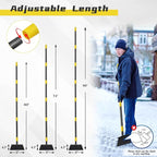 Multifunctional Flat Shovel, 88" Long Handle Manual Weeder, Heavy Duty Metal Floor Scraper Ice Chopper Snow Shovel Spade Garden Tool for Digging, Weeding,Scraping, Ice Remove, Lawn Edging