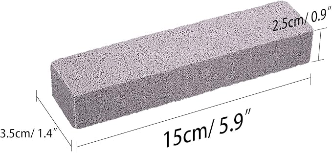 20 Pieces Pumice Stones for Cleaning - Pumice Scouring Pad, Stick Cleaner for Removing Toilet Bowl Ring, Bath, Household, Kitchen, Pool, 5.9 x 1.4 x 0.9 Inch(Gray)