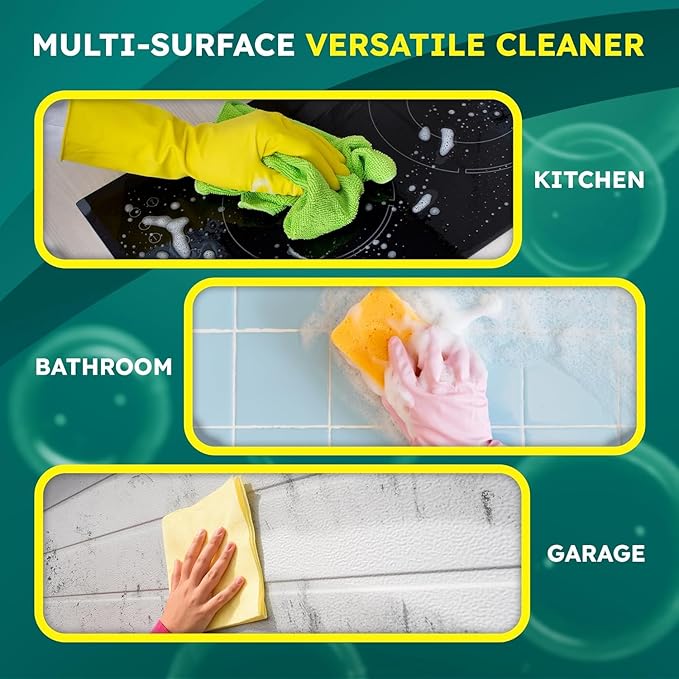 All-Purpose Cleaner & Degreaser – Heavy-Duty Grease & Stain Remover for Home, Kitchen, Garage & Industrial Use, Surface-Friendly, Cuts Through Tough Dirt – 1 Gallon (4 Pack)