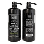 Dead Sea Collection Mens Body Wash 3 in 1 – Amber Wood Body Wash for Men – Shower Gel – Shampoo – Shower Soap for Face and Hair – Pack of 2 Bottles (33.8 Fl. Oz. Each)