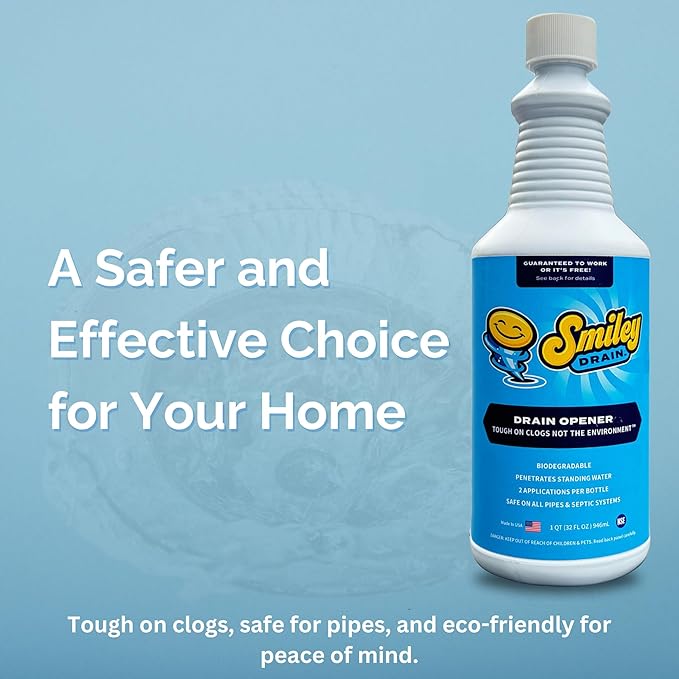 Ultra Concentrated & Super Fast Drain Opener | Safe, Made By Licensed Plumber | Clears Clogs in 10 Minutes | Odorless, Biodegradable, and Eco-Friendly | Prevents Future Clogs