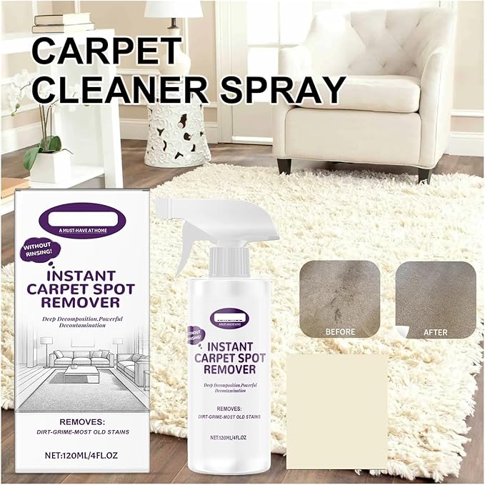 Compatible With Jakehoe Carpet,Cleaner Spray, Carpet Stain Remover With Cleaning Cloth, Effective Cleaning For Home Carpets, Upholstery Spot Cleaner(6pcs)