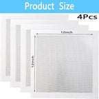 4 Pack 12x12 Inch Drywall Repair Patch Kit,Heavy Duty Self-Adhesive Mesh Dry Wall Patch Kits for Large Holes in Wall and Ceiling Repair (12 * 12in-4 Pack)