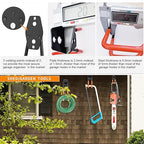 3-H Heavy Duty Garage Hooks 10 Pack, Garage Wall Hooks with Extra Welding Spots,Wall Mount Storage Organizer for Hanging Garden Lawn Tools, Chair, Shovel, Blower (Orange)