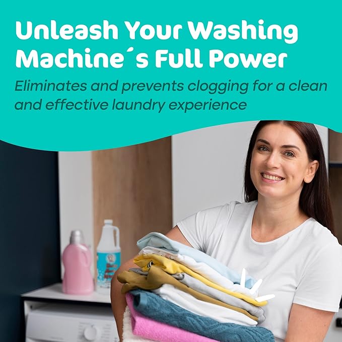 Sunny & Honey Liquid Washing Machine Cleaner & Deodorizer - Top & Front Load Washer Cleaner - 32 fl oz Washing Machine Deodorizer - Laundry Supplies
