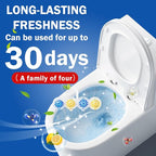 SCENTORINI 4-in-1 Toilet Bowl Cleaner, Rim Hanger Automatic Toilet Bowl Freshener, 4 Lemon & 4 Magnolia Scent, Toilet Bowl Cleaning Balls Long-Lasting up to 30 Days
