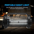 Portable Solar Powered Bug Zapper, 3 Mode (Sensor Auto/UV Light/LED) Mosquito Zapper with 4000mAh Battery, Portable Waterproof Rechargeable Fly Trap for Indoor Outdoor, Home, Patio (Black)