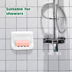 White Vintage Ceramic Soap Dish for Shower Wall,Retro Ceramic Soap Holder Porcelain Soap Tray for Home Bathtub Bathroom Sink Shower Wall-No Bumps on The Back, Surface Mounted