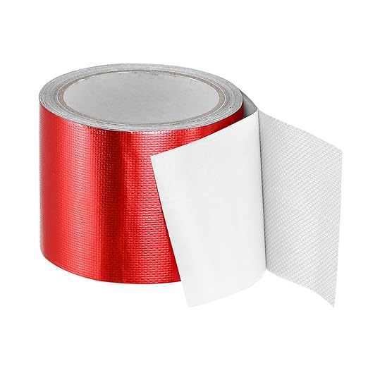 PATIKIL Awning Repair Tape 8m x 8cm Waterproof Canvas Tape High Adhesive Tear Repair Patch Kit for PVC Tarpaulin Tent Awning Fabric RV Sail Boat Cover, Red (3.15" x26.24ft)