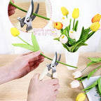 Jutom 8 Pcs Garden Shears Pruning Scissors Clippers Sharp Hand Pruners for Gardening Tools Cutting Flowers Trimming Plants Bonsai Fruits Picking, 4 Bypass Blade and 4 Straight Blade