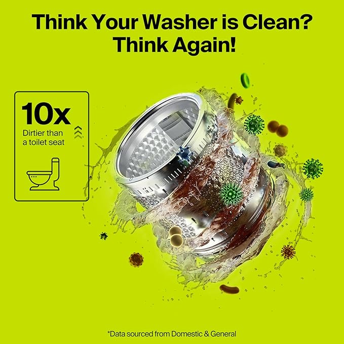 Washing Machine Cleaner Tablets, 24 Pack, Machine Cleaner Tablets, Septic-Safe, Helps Descale and Maintain Drum Cleanliness, 12 Month Supply