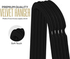 Utopia Home Premium Velvet Hangers 50 Pack - Non-Slip Clothes Hanger with Tie Bar - Black Hangers with 360 Degree Rotatable Hook - Heavy Duty Coat Hanger