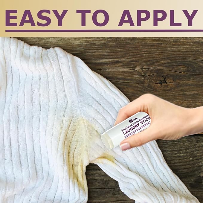 Cadie Laundry Stain Remover Stick – Pre Wash Spot Cleaner for Fabric Clothing on Cotton,Wool,Synthetics - Easy Removal of Grease,Blood,Coffee,Ink,Lipstick,Wine,Grass Soil | Clean On-The-Go (3 Pack)