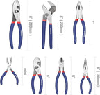 7-piece WORKPRO Pliers Set with Groove Joint, Long Nose, Slip Joint, Linesman, and Diagonal Pliers for DIY & Home Use