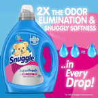 Snuggle Liquid Fabric Softener, SuperFresh Spring Burst, Eliminates Tough Odors, 2X Concentrated, 150 Loads (size may vary)