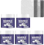 Marble Polishing Wax, Gentle Stone Polish Wax, Ceramic Tile Cleaner for Kitchen, Bathroom and Floors, Durable Shine, Smooth Finish, Marble Care and Protection, Easy to Apply (5Pcs)