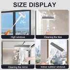 Squeegee Window Cleaner 2 in 1 Window Cleaning Tool Kit with Sewage Recycling Function, Window Washing Equipment for Indoor/Outdoor Window and Car Glass