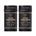 Barrel & Oak Aluminum Free Deodorant for Men, Natural Men's Deodorant with Sea Salt & Amber Essential Oil for Delicate Skin, Grooming Kit Gifts for Men, Spiced Sandalwood, 2.7 oz, 2-Pack