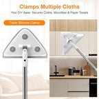 MUEE Window Cleaning kit, 3 in 1 Adjustable Window Washing Squeegee Kit with Extension Pole, Squeegee Window Cleaner Tool with 6 Replacement Pads, Wall Washer Cleaning Tool for Walls/Glass/Window