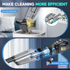Handheld Vacuum Cordless, 15000PA Strong Suction Hand Held Car Vacuum Cleaner Portable with Multi-Nozzles & Washable Filter, Lightweight Dust Busters Rechargeable for Home, Car, Office, Pets