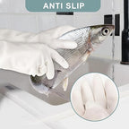 2 Pairs, 15 Inches, Nitrile Cleaning Gloves, Kitchen Dishwashing Gloves, Reusable, Durable, Water-Resistant, And Hypoallergenic (Small)