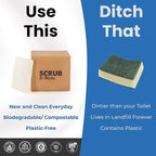 Scrub & Throw Scrub Sponges (30-Pack), Eco-Friendly, All-Purpose Household Natural Loofah Sponges, for Dishes, Cleaning, Biodegradable, Non-Scratch