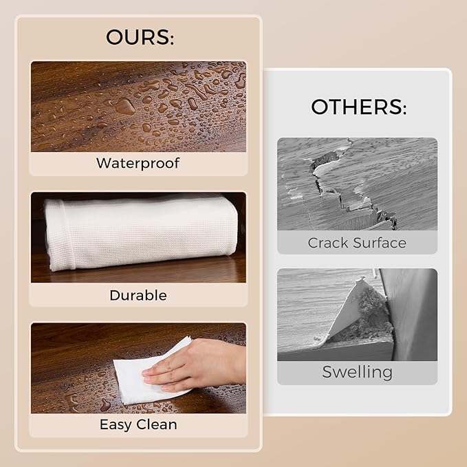 OAKHAM HOME 2-Tier Washer Dryer Topper, 54" x 27.6" Countertop with Storage Shelf & Non-Slip Mat, Laundry Organizer for Folding & Sorting Clothes, Walnut