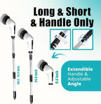 Elebe Electric Spin Scrubber - 7 Replaceable Brush Heads, Electric Cleaning Brush 2 Speeds, Adjustable & Detachable Long Handle, Bathroom Cleaner Brush Electric 300/450 RPM