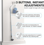 Shower Scrubber, Electric Spin Scrubber with 2025 New Upgraded Motor, User-Friendly Design, 3 Adjustable Angles & Speeds, 8 Brush Heads for Cleaning Bathroom, Cleaning Supplies for Tire, Windshield