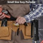 Working Light Portable, Rechargeable Work Lights with Magnetic Base Hanging Hook,360° Rotate 5 Modes,COB LED 800 Lumens Foldable Inspection Light for Car Repair, Grill and Outdoor Use(2pack)