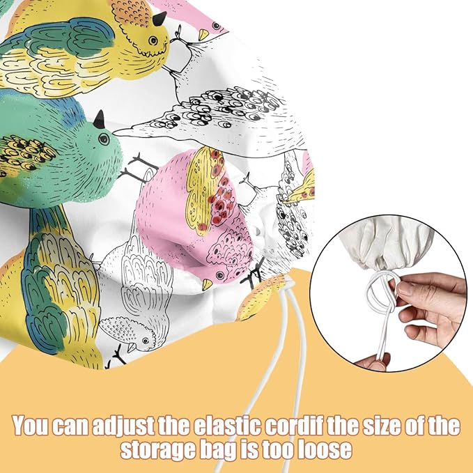 Bird Plastic Bag Holder, Wall Mount Grocery Bag Holder, Plastic Storage bag, Pull Rope Free Adjustment, Plastic Bag Holders for Grocery Bags, Plastic Bag Dispenser for Home Kitchen