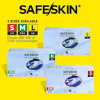 SAFESKIN Nitrile Exam Gloves Disposable Powder-Free Gloves for Medical, Dental, Cleaning, Cooking, Chemotherapy, 3.5 Mil Gray