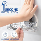 Soap Dish Soap Bar Holder Suction Cup with 4 Hooks, Stainless Steel Soap Saver Tray for Shower Wall, Bathroom, Kitchen, Rustproof No Drilling Bar Soap Holder, Silver