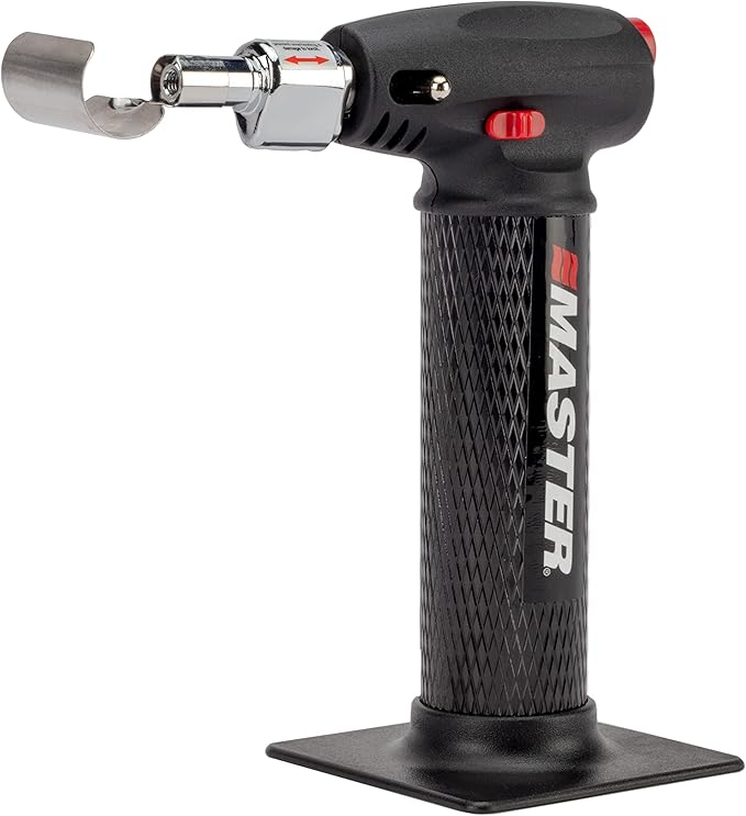 Master Appliance MT-80K Butane Micro Torch Kit [Butane Torch, Flameless Heat Tool, Soldering Iron & Hot Knife] Hand Held, Refillable with Butane Fuel, Adjustable Flame, Case with Attachments