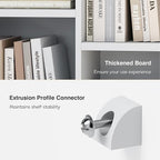 YESHOMY 8 Cube Bookcase, Open Frame 2-Tier Book Shelf, Bookshelf Storage Organizer with Adjustable Shelves for Organization, Room Decor, Milk White