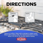 Weiman Heavy Duty Gas Range & Stove Top Cleaner and Degreaser - 4 Pack, 24 Ounces with MicroFiber Cleaning Towel