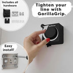 GorillaLine Basic - Retractable Clothesline Indoor Outdoor Clothes Line - Heavy Duty Clothes Drying Laundry Line - Wall Mounted Drying Rack - Air Dry Clothing - 15ft line Max Tighten with GorillaGrip