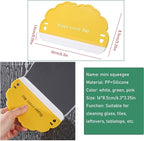 3 Pack Shower Squeegee Bathroom Glass Door Cleaning Scraper with Soft Rubber Water Blade Wiper Board Cleaner Tool for Sink Countertop Kitchen Window Mirror Car Windshield Tiles