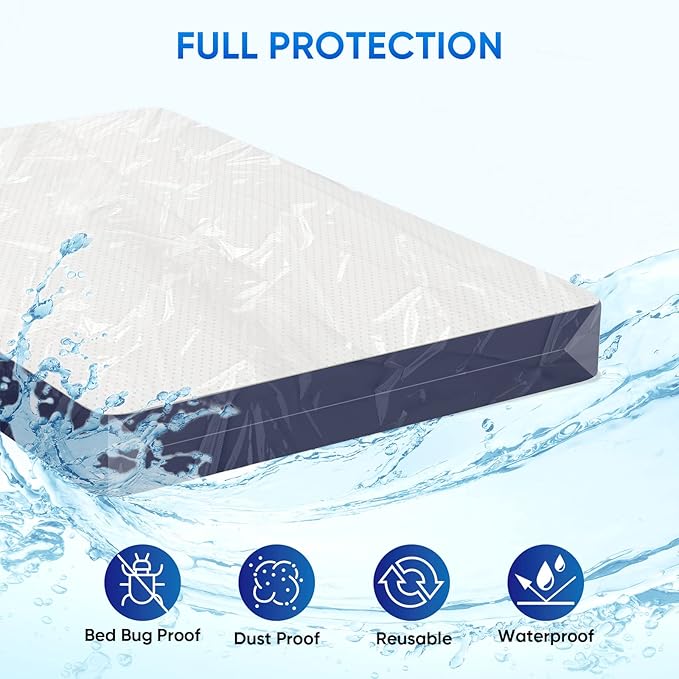 TICONN 2PK Plastic Mattress Bag for Moving Storage, Waterproof Mattress Protector Cover, Heavy-Duty Mattress Moving Supplies (4 mil, King)