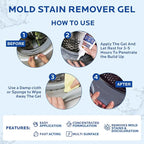 Mold Stain Remover Gel :Use on Washing Machine Gasket,Sink,Shower and Bathroom Grout - Front Load Washer Cleaning Solution,Heavy Duty Stain - 6.76 Fl oz