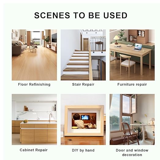 BOMEI PACK Wood Grain Repair Tape,Self Adhesive Repair Patch for Furniture, Floors, Cabinets, Windows, Doors, RV, Home Decor and DIY Projects (1, Grey Coffee)