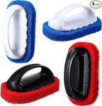 BBTO 4 Pack Teak Brush Cleaner with Handle Teak Cleaning Brush Cleaning Scrub Scouring Pads Scrubbers for Simple Easy Polishing Refinishing Clean up Boat Accessories