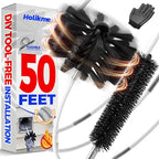 Holikme 50 Feet Dryer Vent Cleaner Kit Lint Remover Flexible Dryer Vent Cleaning Brush Extends Up to 50 Feet