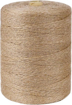 SMART&CASUAL 3600 Ft Natural Jute Twine String Thin Hemp for Craft Plant Garden Gift Wrapping Christmas Handmade Arts Decoration Packing String Home Decor (3600 FT * 2mm (3Ply))