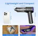 Car Vacuum Portable Cordless, 21000PA 4 in 1 Suck/Blow/Pump/Charger 120W Handheld Car Vacuum Cleaner and Air Duster, Brushless Motor Multi-Nozzles for Home Office Grey