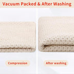 Homaxy 100% Cotton Waffle Weave Kitchen Dish Towels, Ultra Soft Absorbent Quick Drying Cleaning Towel, 13 x 28 Inches, 12-Pack, Mixed Color