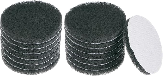 HARFINGTON 15pcs Drill Power Brush 4 Inch Tile Scrubber Scouring Pads 1500 Grit for Bathroom Kitchen Household Cleaning