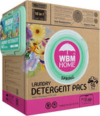 WBM Home Laundry Detergent Pods, Spring Fragrance Scent, 96 Count - HE Concentrated Laundry Pods With 10x Ultrapower Cleaning and 4D Laundry Stain Remover