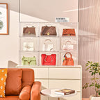 Stackable Storage Bins,Clear Acrylic Display Case, Acrylic Boxes with Lids, Stackable Storage for Handbags & Purse, Magnetic Lid Storage Bins for Home Organization-1 Pack