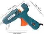 Professional Hot Glue Gun and Sticks Set Full Size 60W High Power Fast Heating Heavy Duty Silicone Glue Gun Kit for Crafts, DIY Repairs (Green)